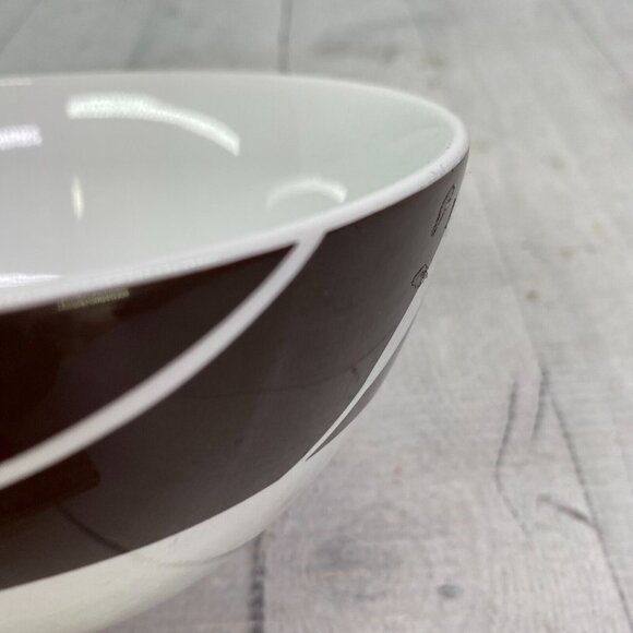 Home Target DUSK Brown Geometric Leaves White Stoneware Soup Cereal Bowls  Set 2 - Picture 14 of 16